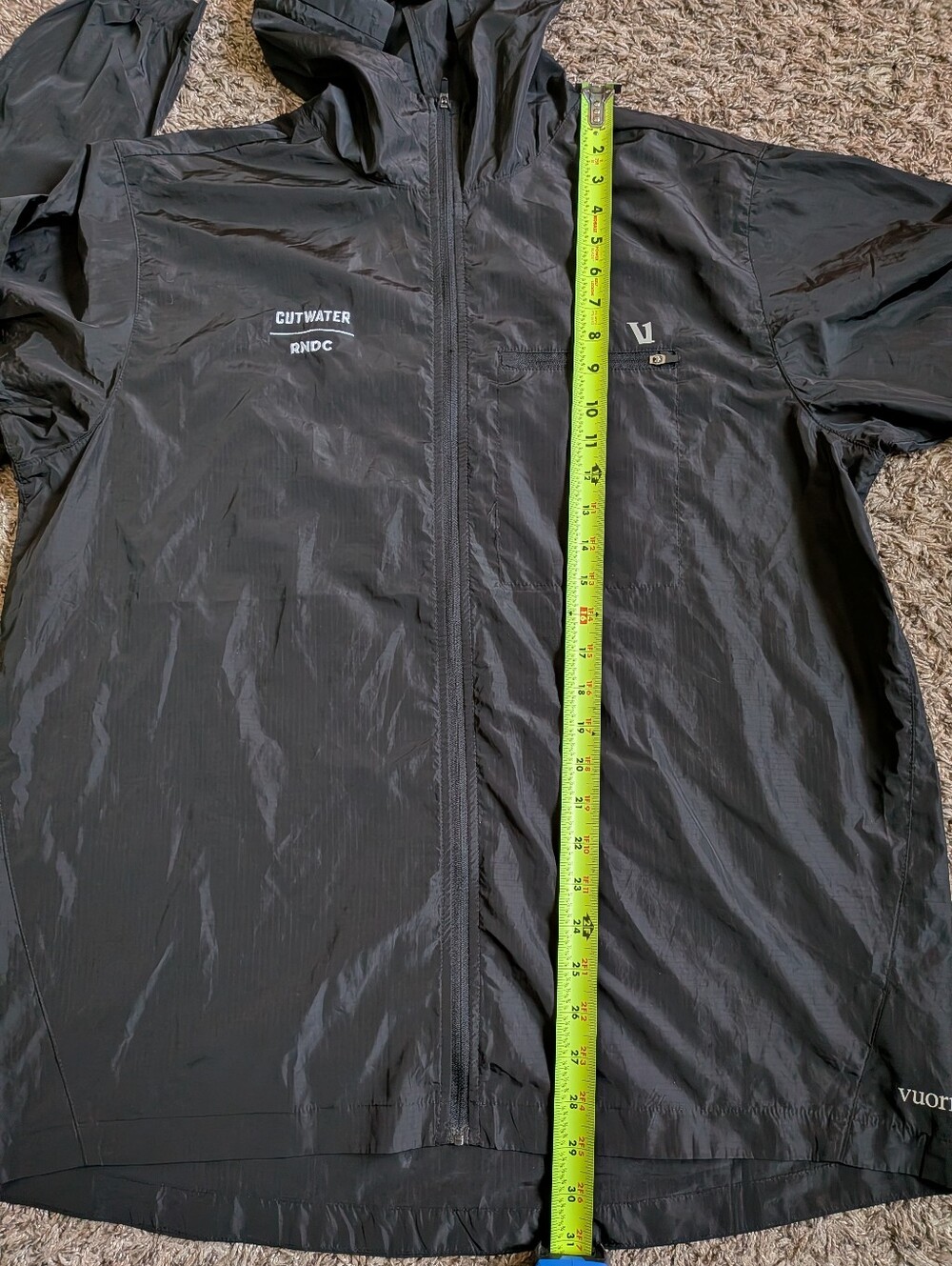 Vuori Daybreak Black Windbreaker Lightweight Cutwater Athletic Jacket Men's XL - Picture 6 of 8